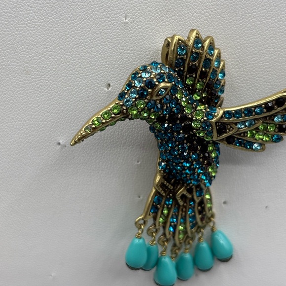 Heidi Daus Sincere Joy Hummingbird Brooch / Pendant JP436 - Picture 3 of 9